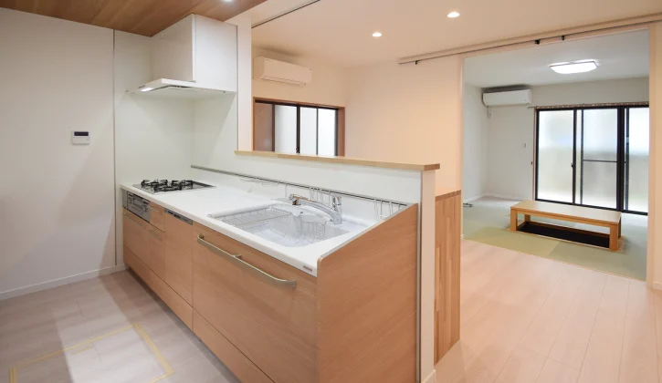 対面キッチン・和室、戸建てリノベ｜江東区O様邸